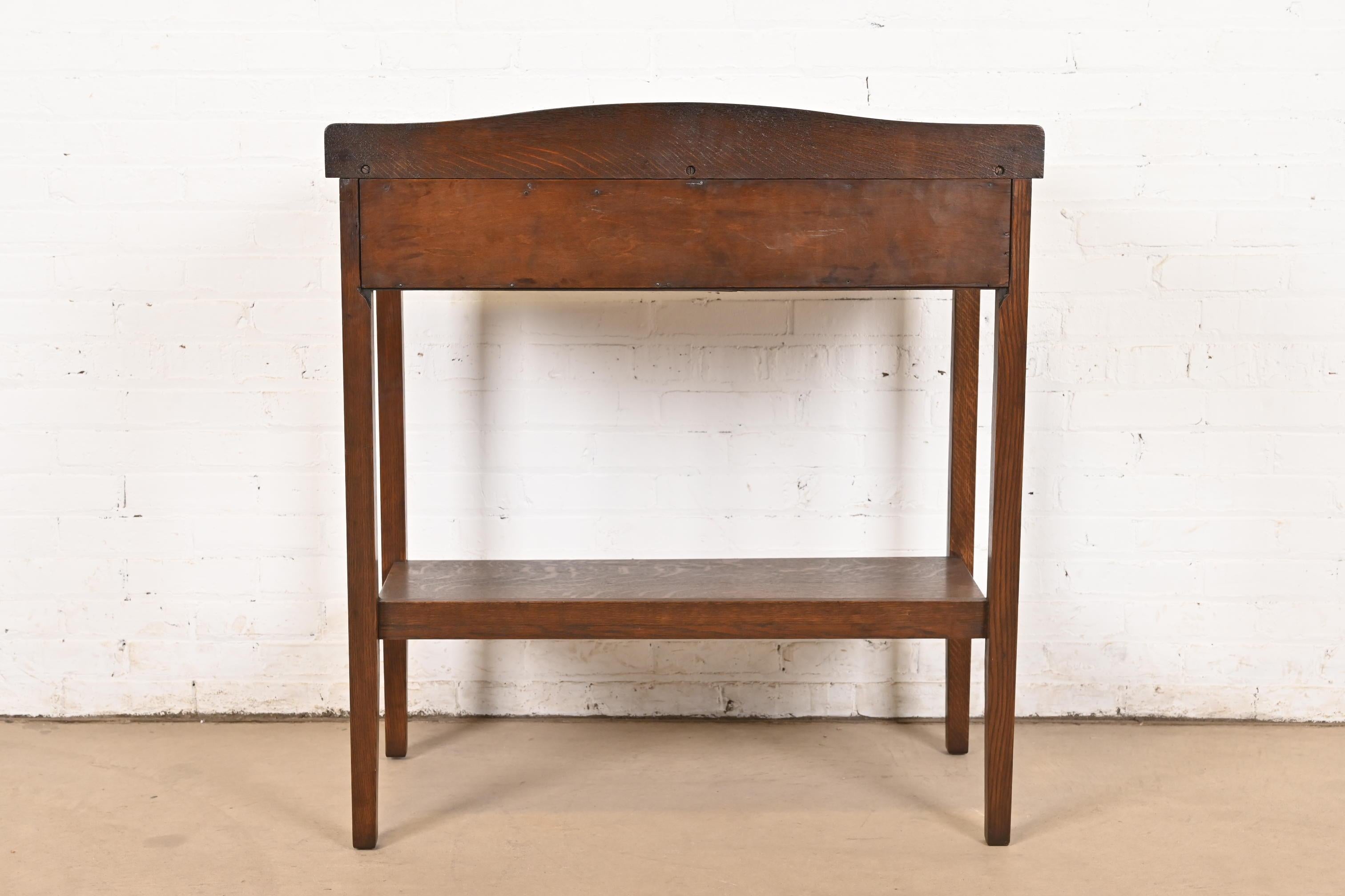 Stickley Brothers Style Mission Arts & Crafts Buffet Server, neu lackiert, Eiche im Angebot 5