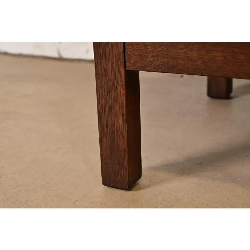 Stickley Brothers Style Mission Oak Arts & Crafts Sideboard, Newly Refinished For Sale 3