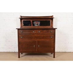 Stickley Brothers Style Mission Oak Arts & Crafts Sideboard, Newly Refinished