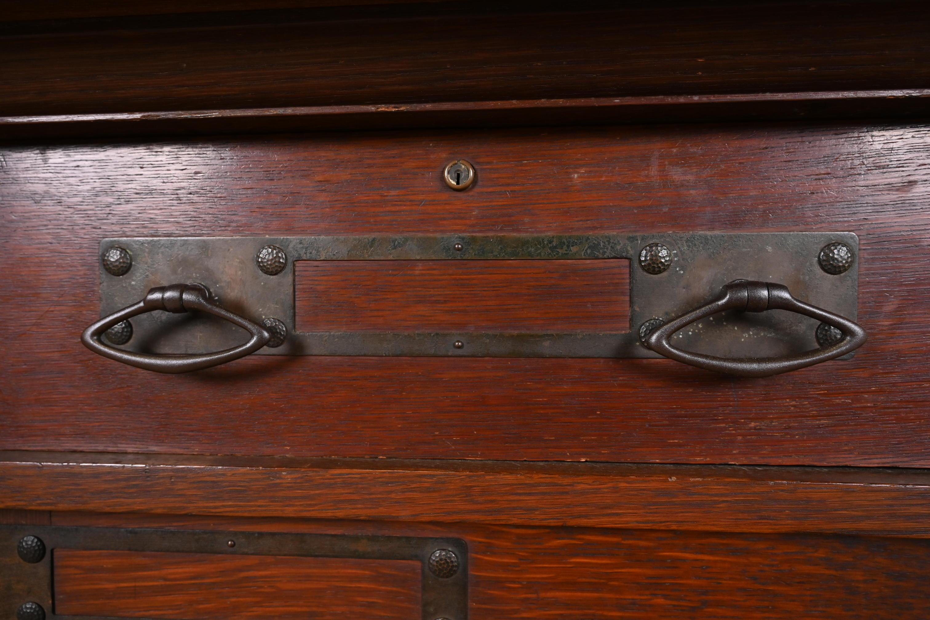 Stickley Brothers Style Mission Oak Arts & Crafts Sideboard or Bar Cabinet 3