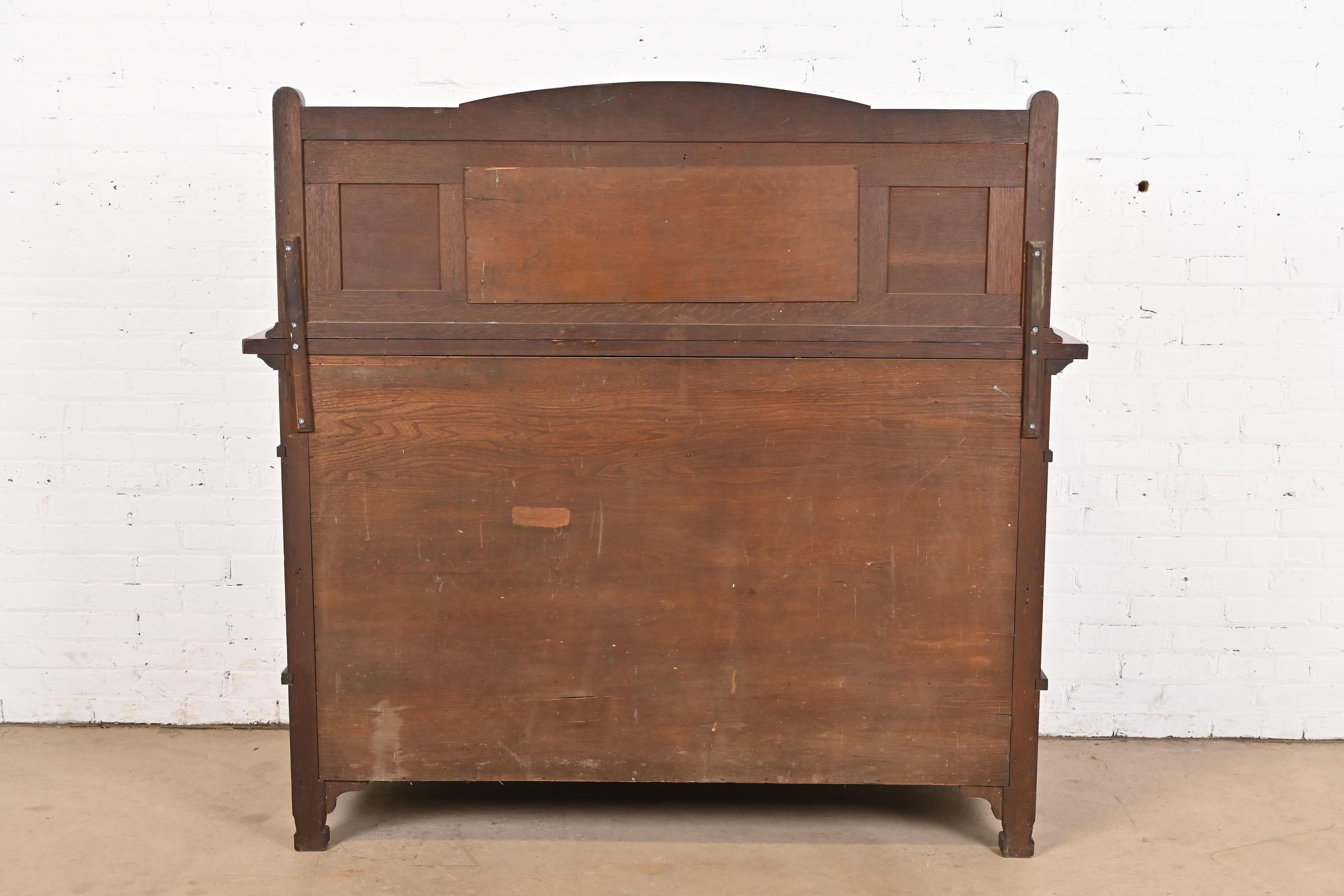 Stickley Brothers Style Mission Oak Arts & Crafts Sideboard or Bar Cabinet 5