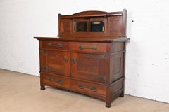 Stickley Brothers Style Mission Oak Arts & Crafts Sideboard or Bar Cabinet