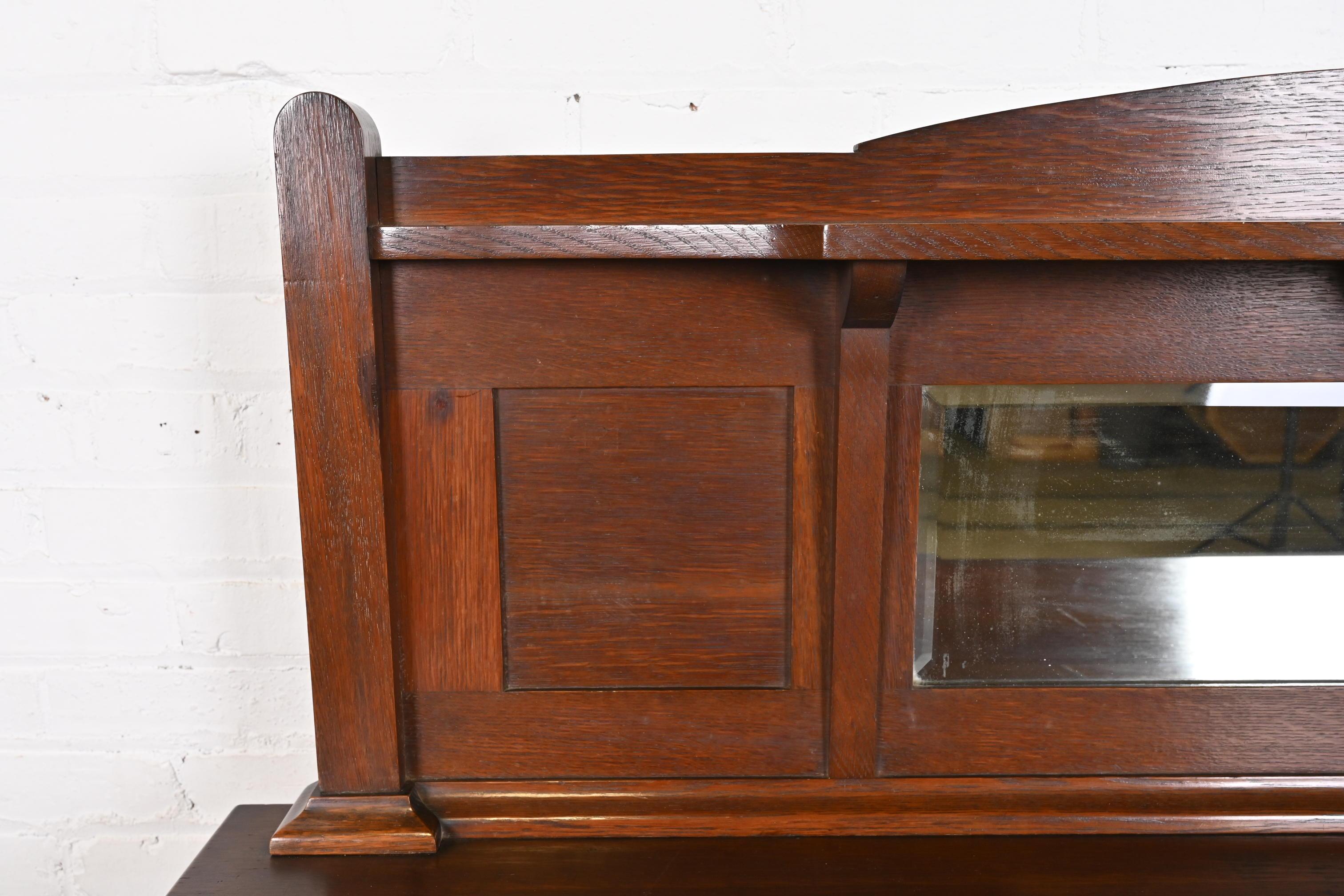 Stickley Brothers Style Mission Oak Arts & Crafts Sideboard or Bar Cabinet 2