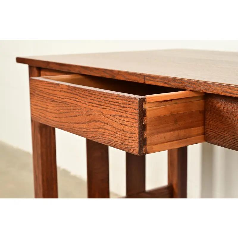 Mission Style Writing Table Stickley Brothers Style Mission Oak Arts and Crafts Writing Desk, Newly ...
