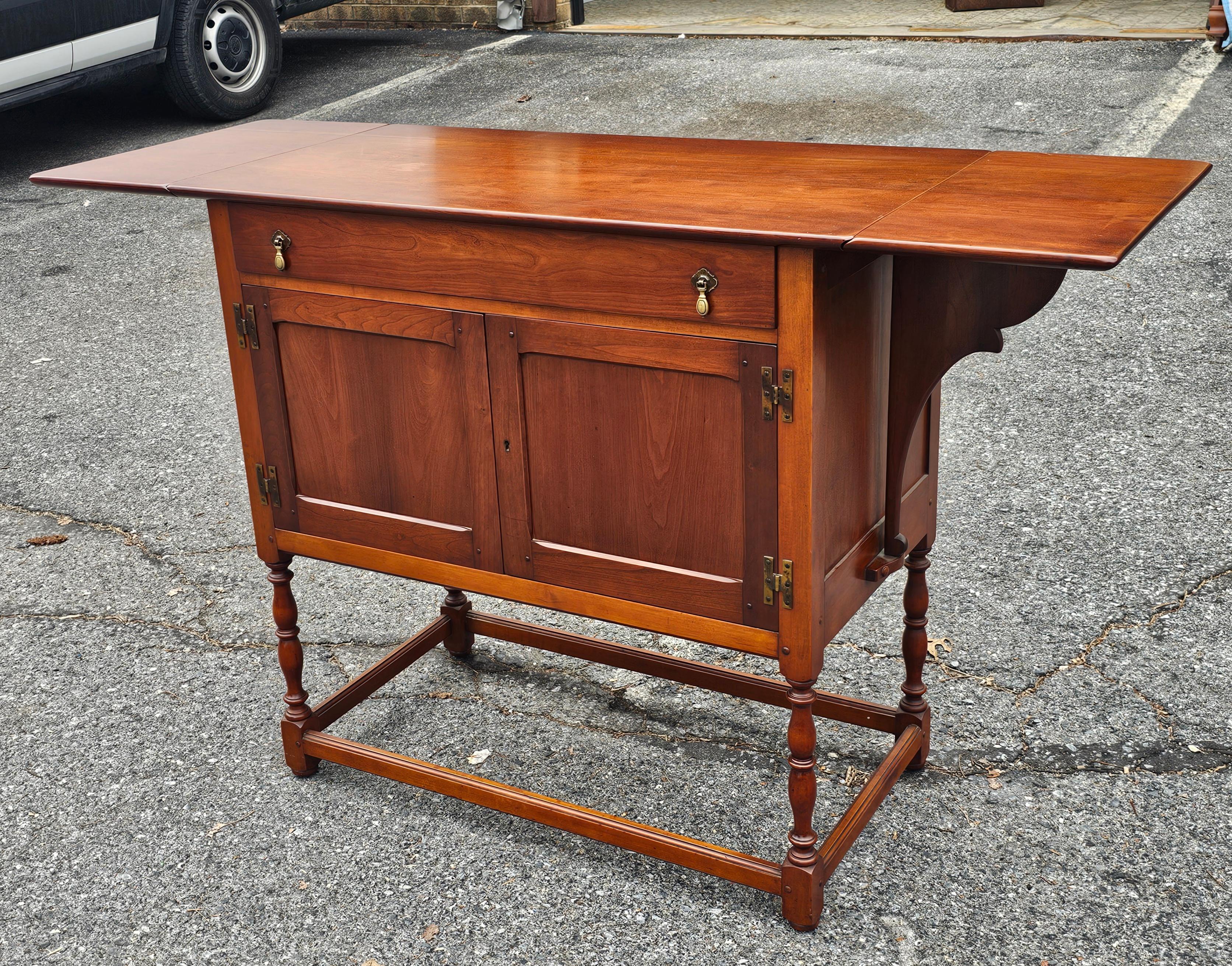 Mid-Century Modern Stickley Cherry Valley Collection Drop-leaf Buffet Server For Sale