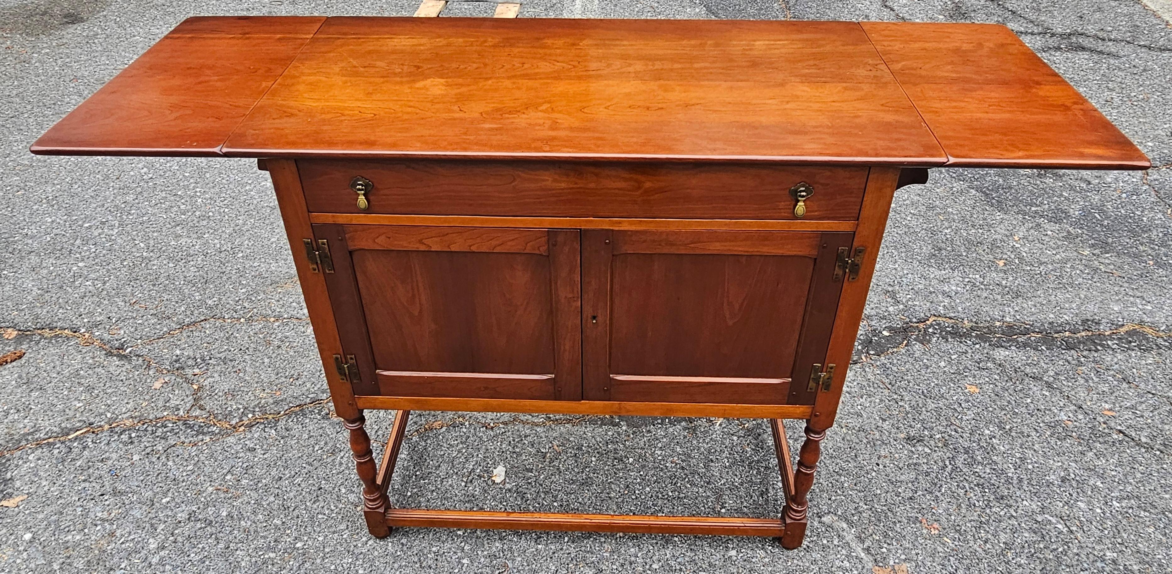 Faux Bamboo Stickley Cherry Valley Collection Drop-leaf Buffet Server For Sale