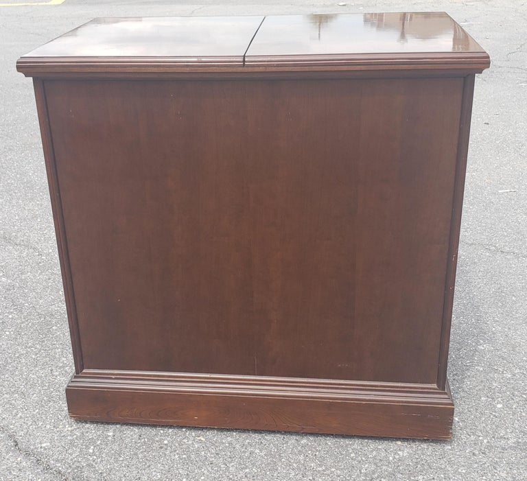 Stickley Chippendale Cherry Expandable Buffet Server on Wheels For Sale at 1stDibs