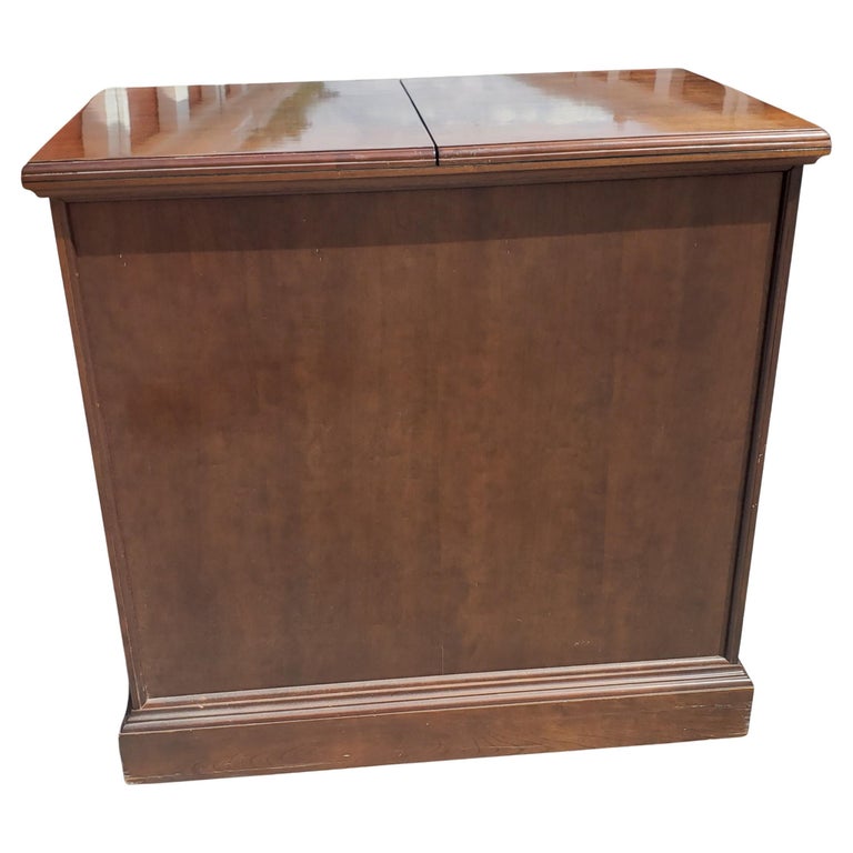 Stickley Chippendale Cherry Expandable Buffet Server on Wheels For Sale at 1stDibs