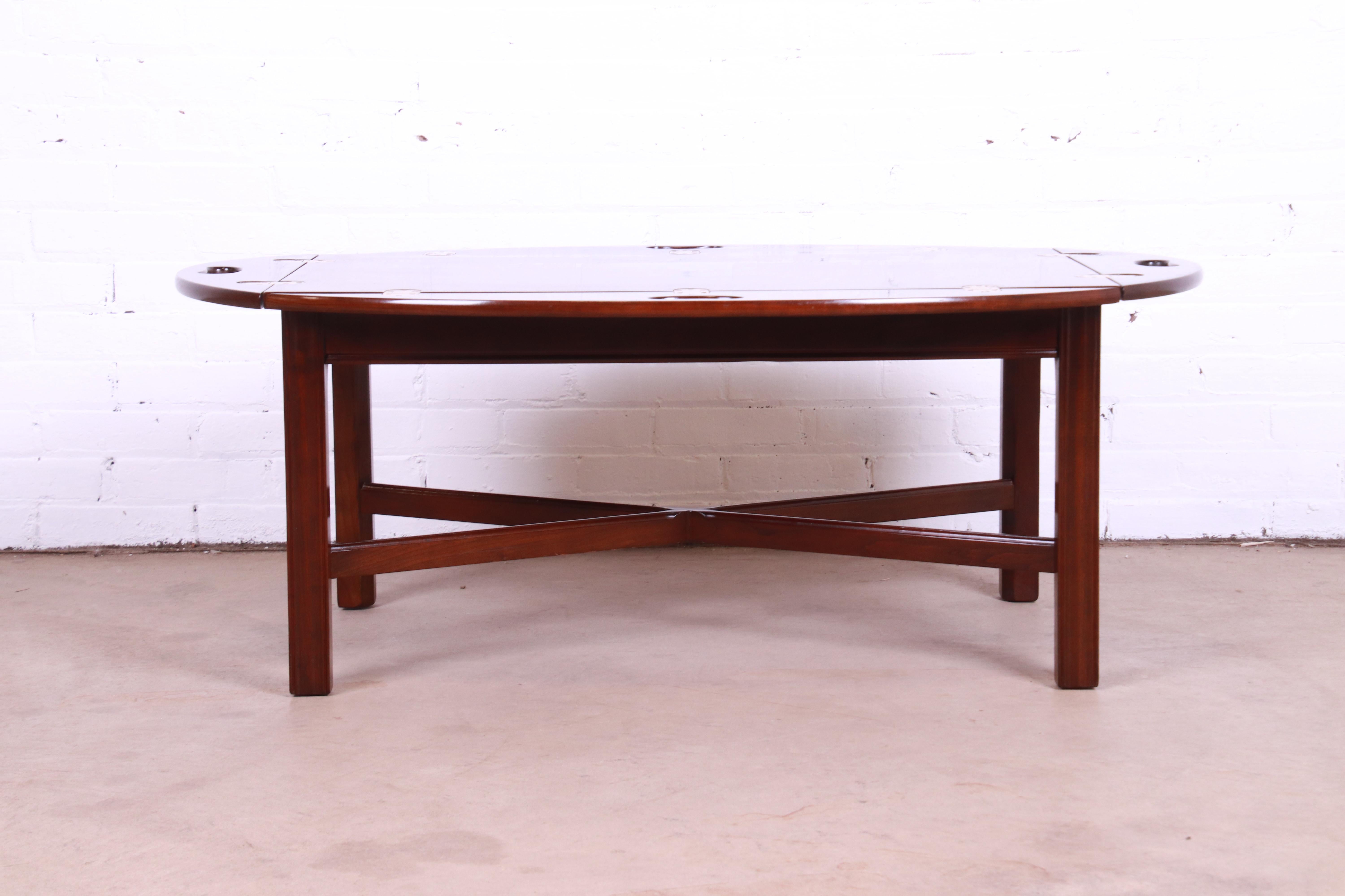 Stickley Chippendale Cherry Wood Butler's Coffee Table 6