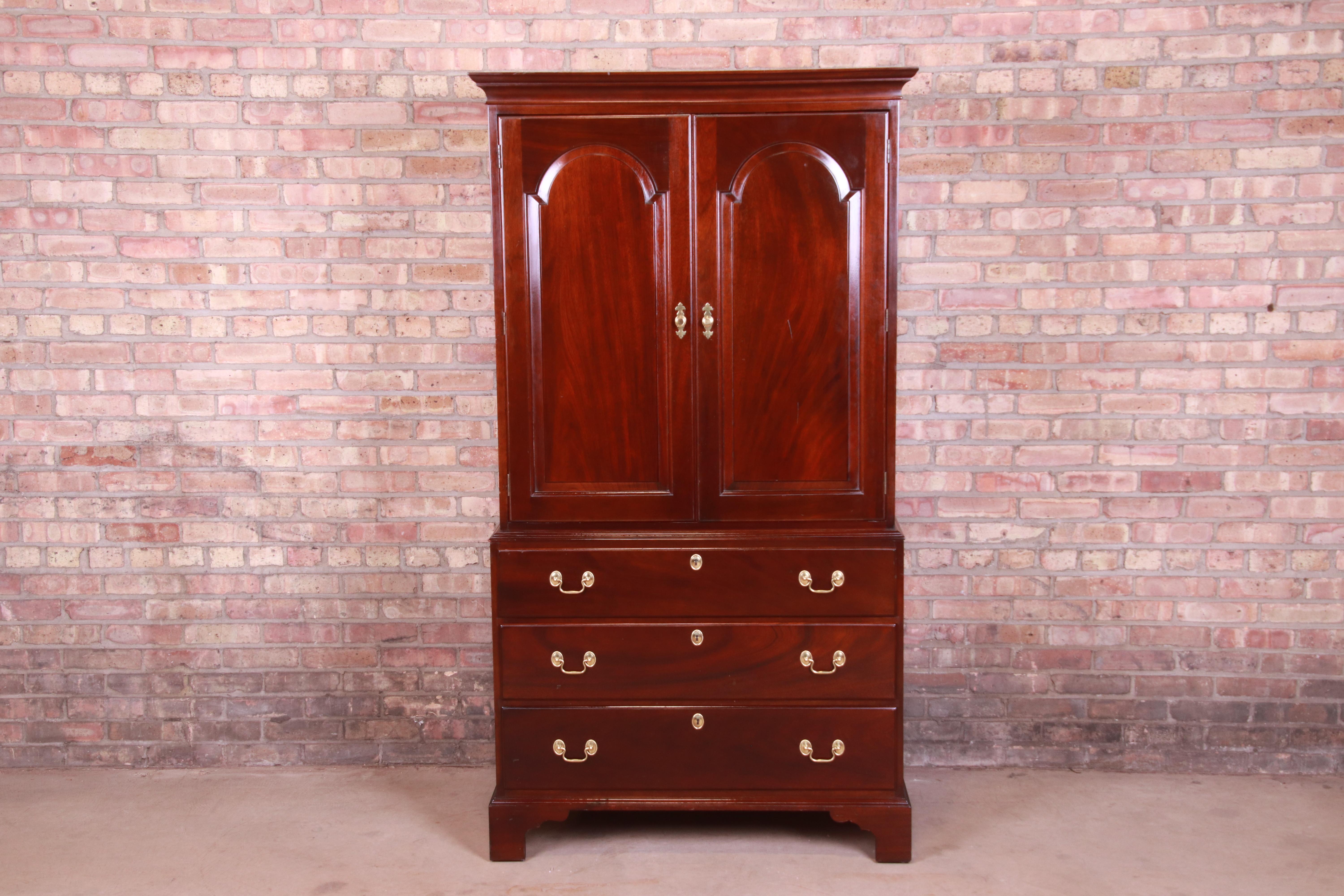 American Stickley Chippendale Mahogany Gentleman's Chest
