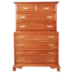 Used Stickley Chippendale Solid Cherry Highboy Dresser, 1959