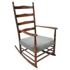 Antique Stickley Co. Shaker Type Chestnut Ladder Back Rocker , NYC Circa 1910s