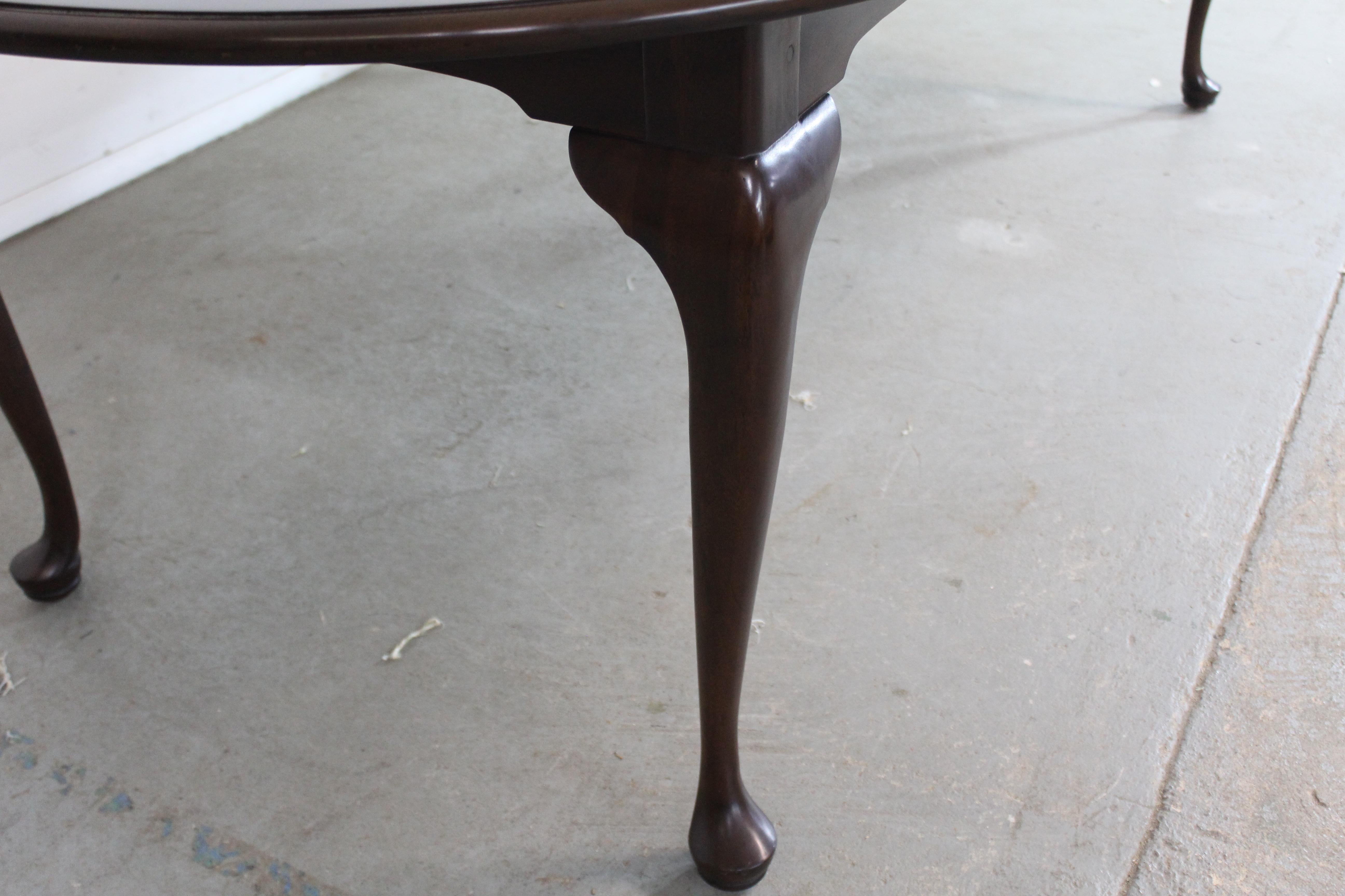 Stickley Dark Mahogany Queen Anne Dining Table 3