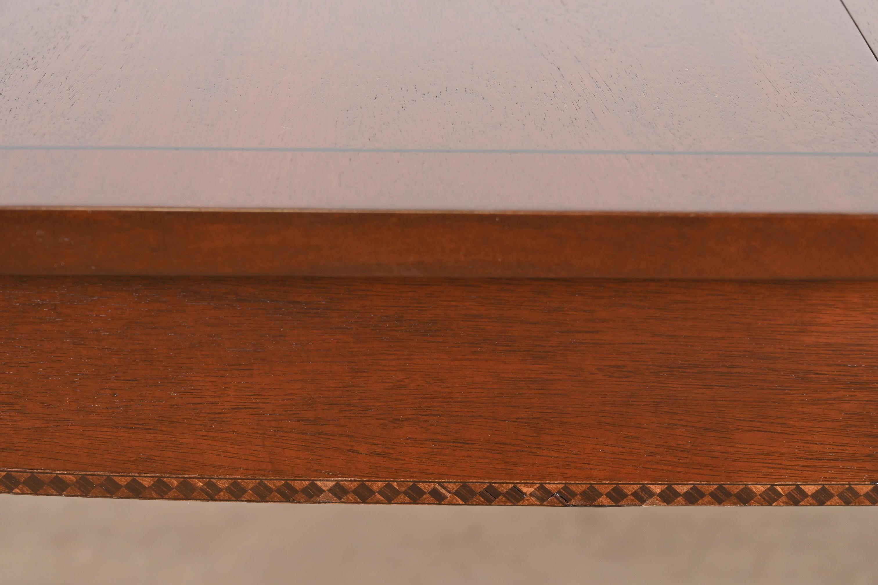 Stickley Federal Inlaid Mahogany Extension Dining Table, Newly Refinished 3