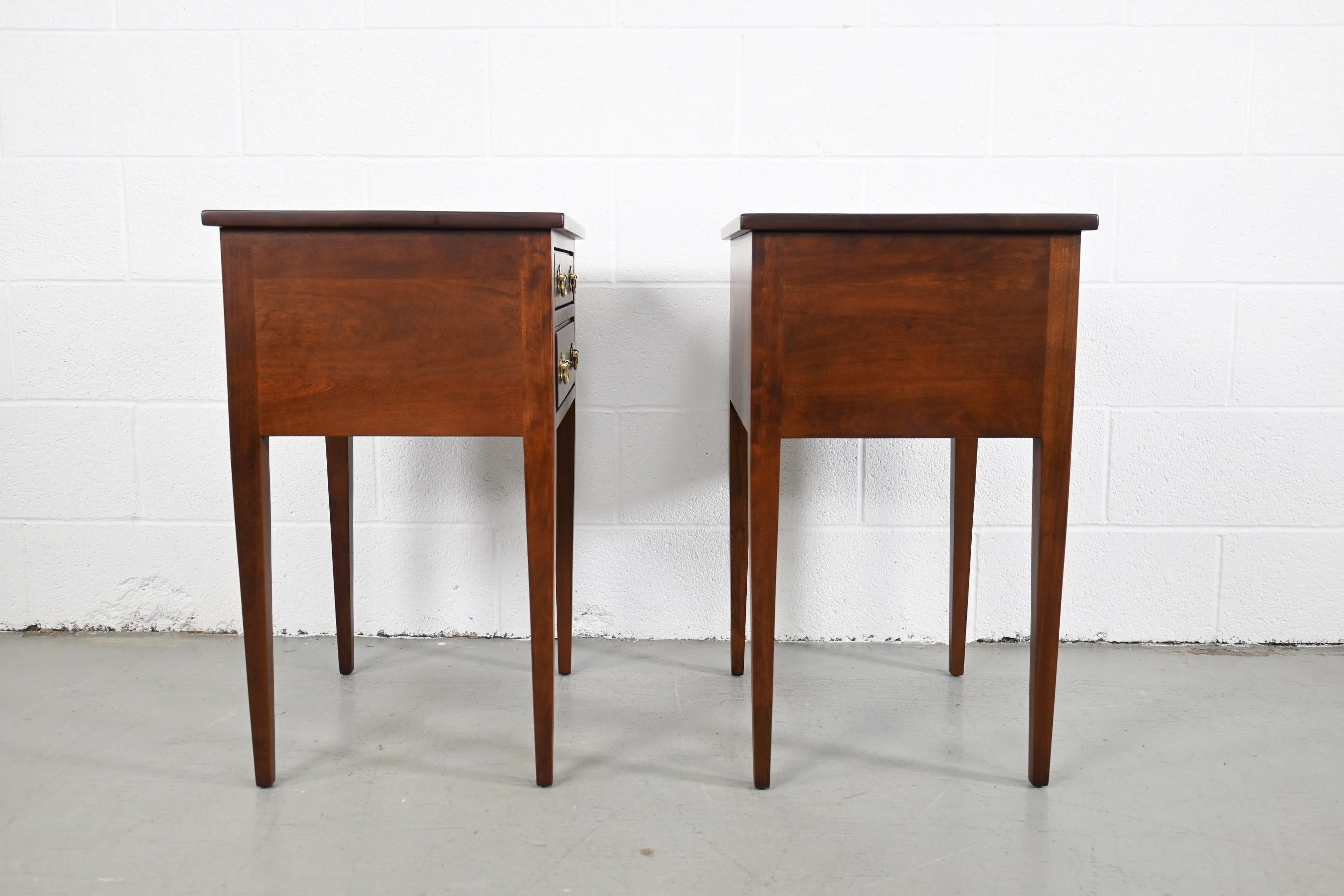 Stickley Furniture Federal Cherry End Tables, a Pair 2