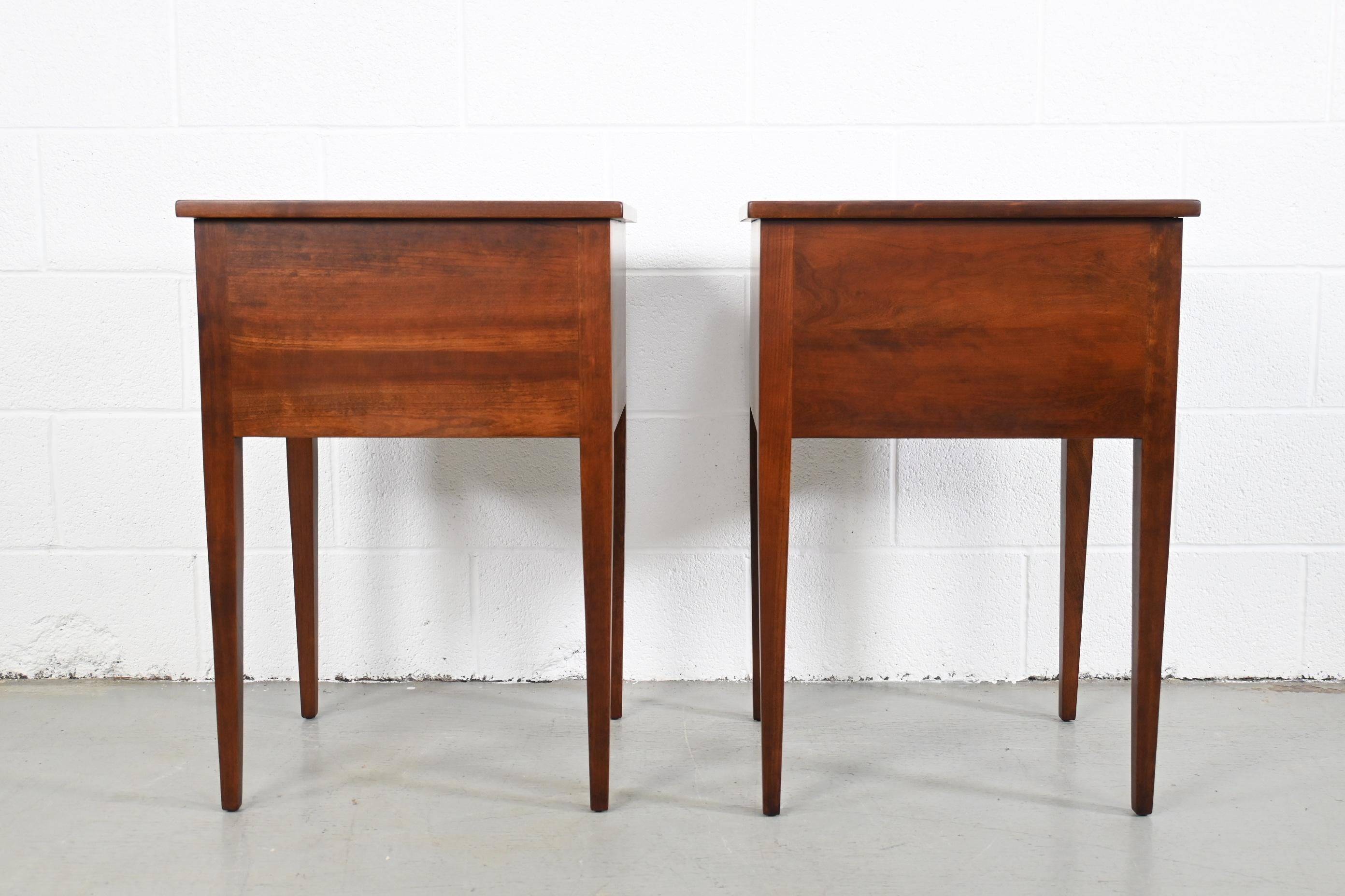 Stickley Furniture Federal Cherry End Tables, a Pair 3