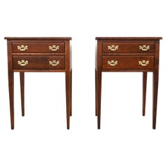 Vintage Stickley Furniture Federal Cherry End Tables, a Pair