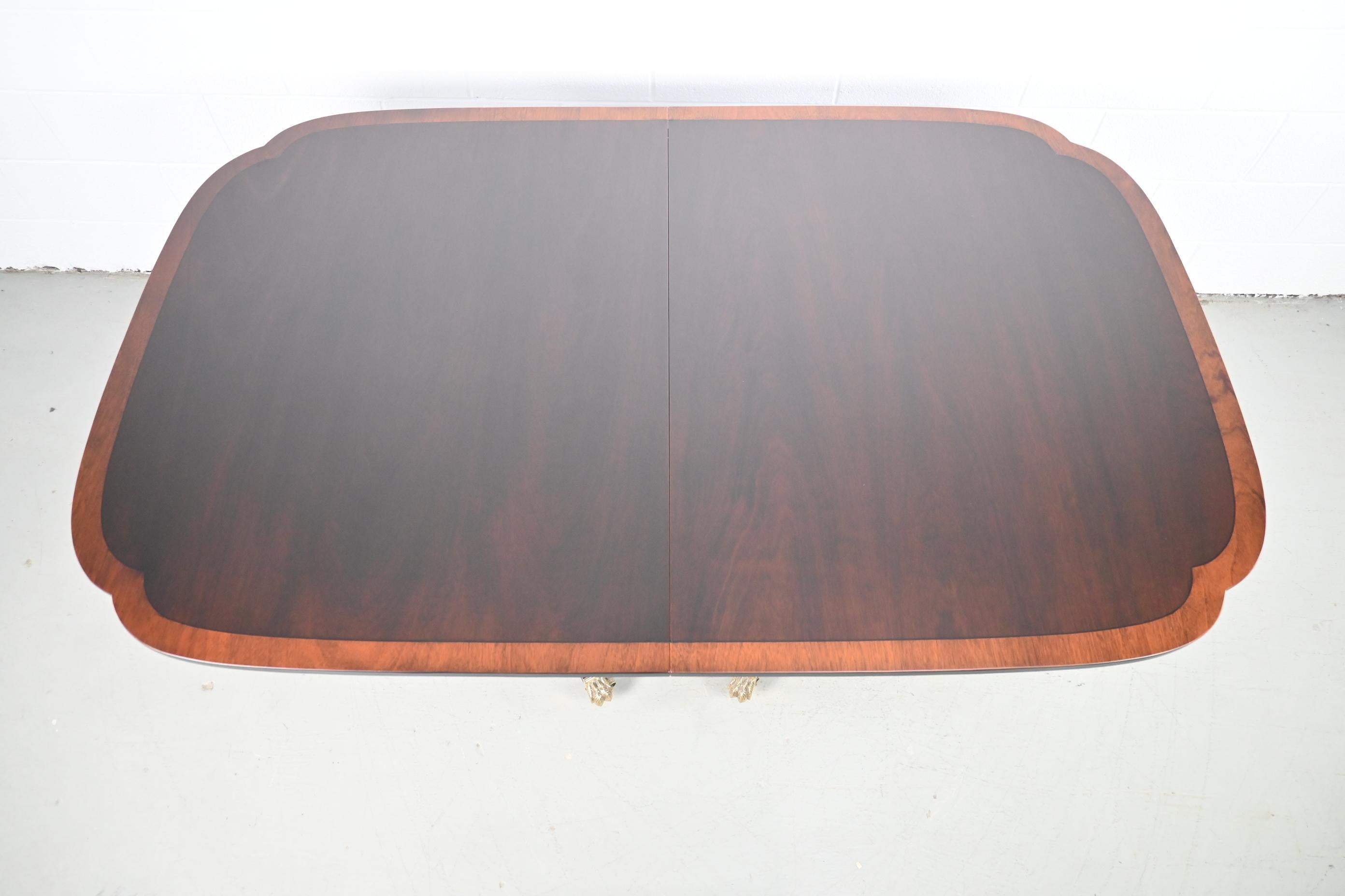 Stickley Furniture Mahogany Scalloped Banded Edge Dining Table 4