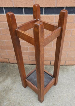 Stickley Furniture Oak Umbrella Stand