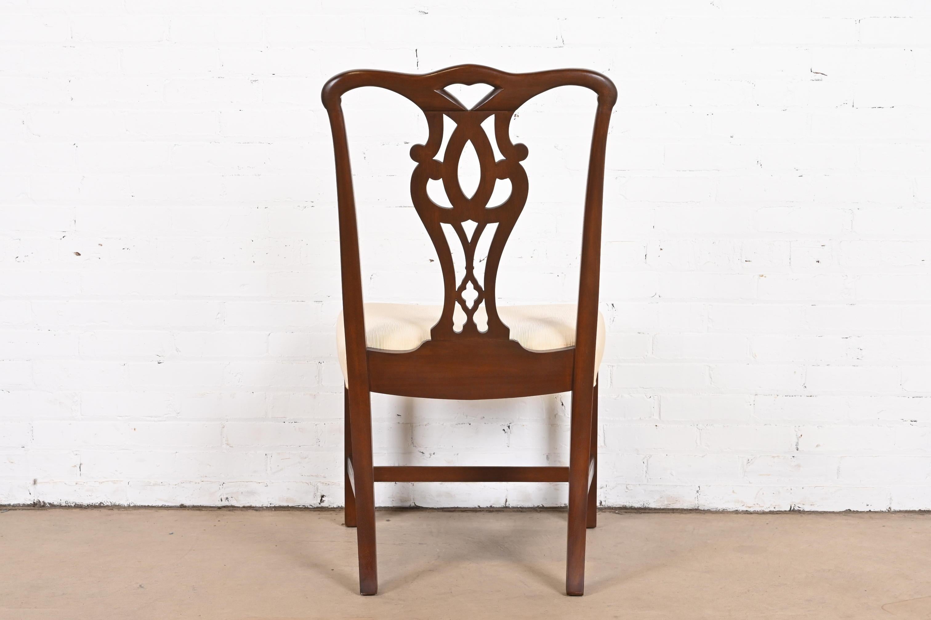 Stickley Georgian Carved Mahogany Dining Chairs, Set of Eight 4