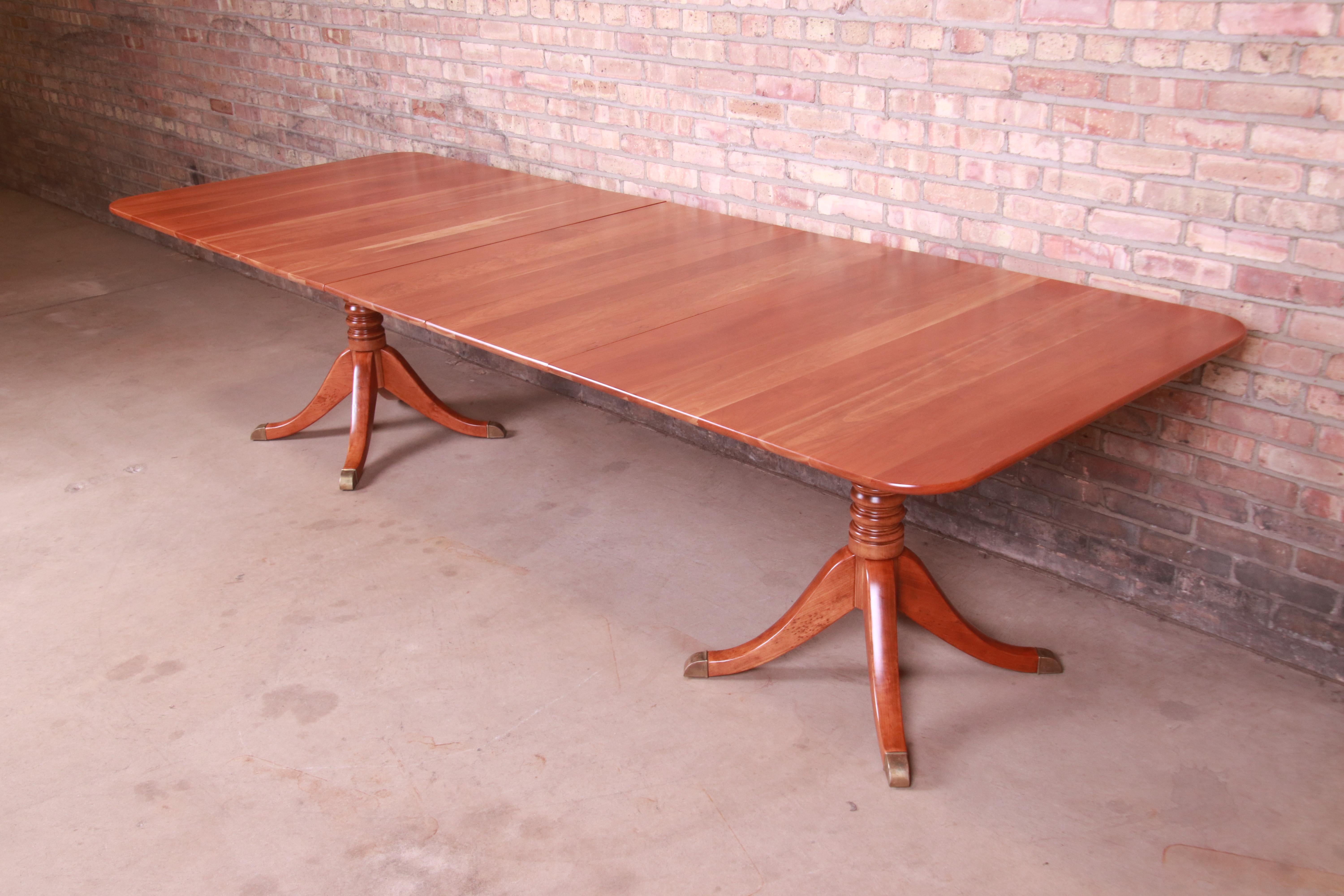 cherry pedestal dining table