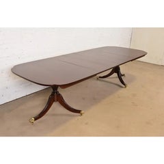 Stickley Georgian Mahogany Extension Dining Table, Newly Refinished