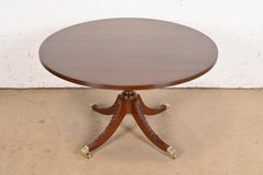 Stickley Georgian Mahogany Pedestal Dining Table or Breakfast Table, Refinished
