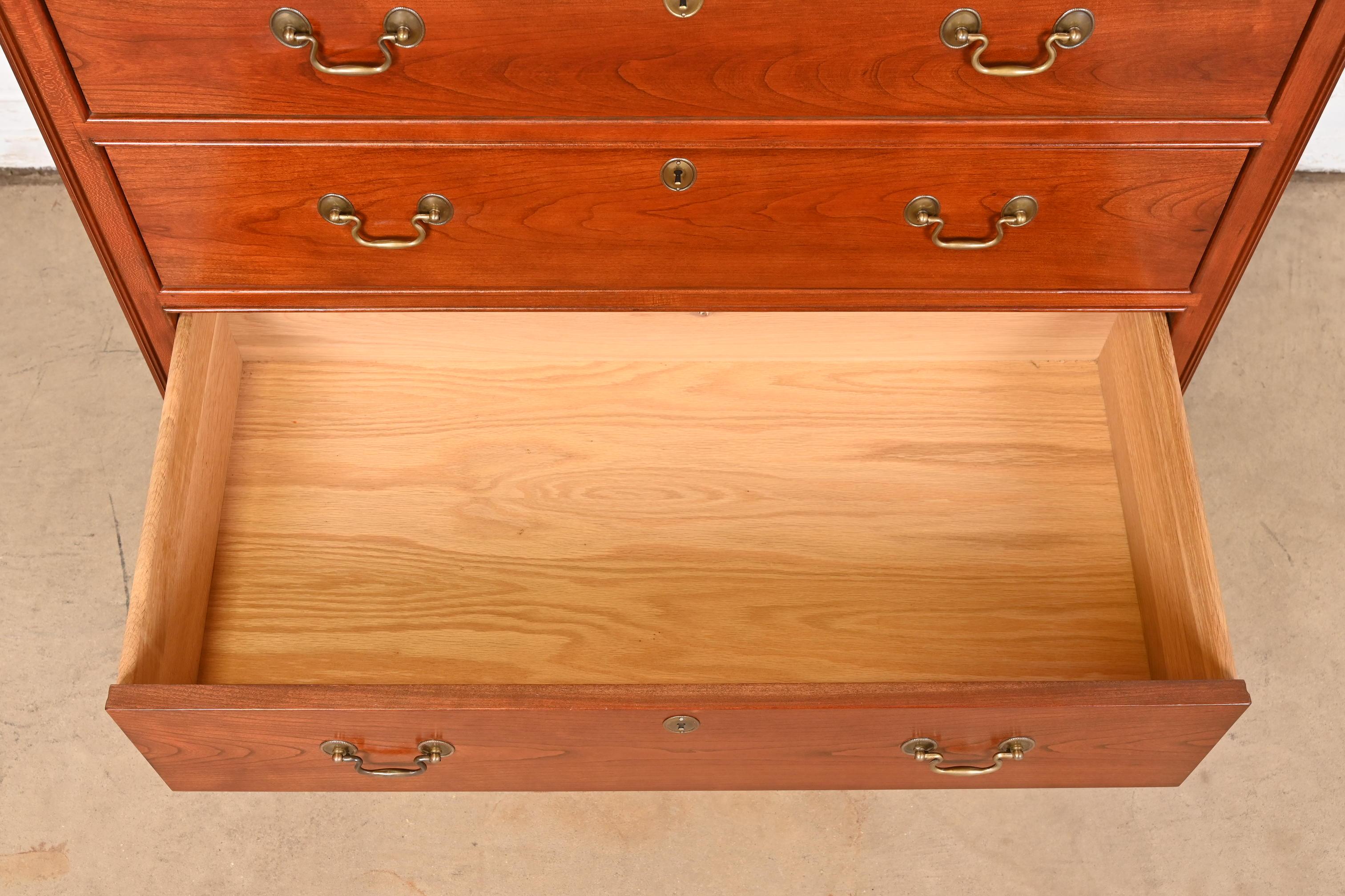 Stickley Georgian Solid Cherry Wood Six-Drawer Chest of Drawers 6