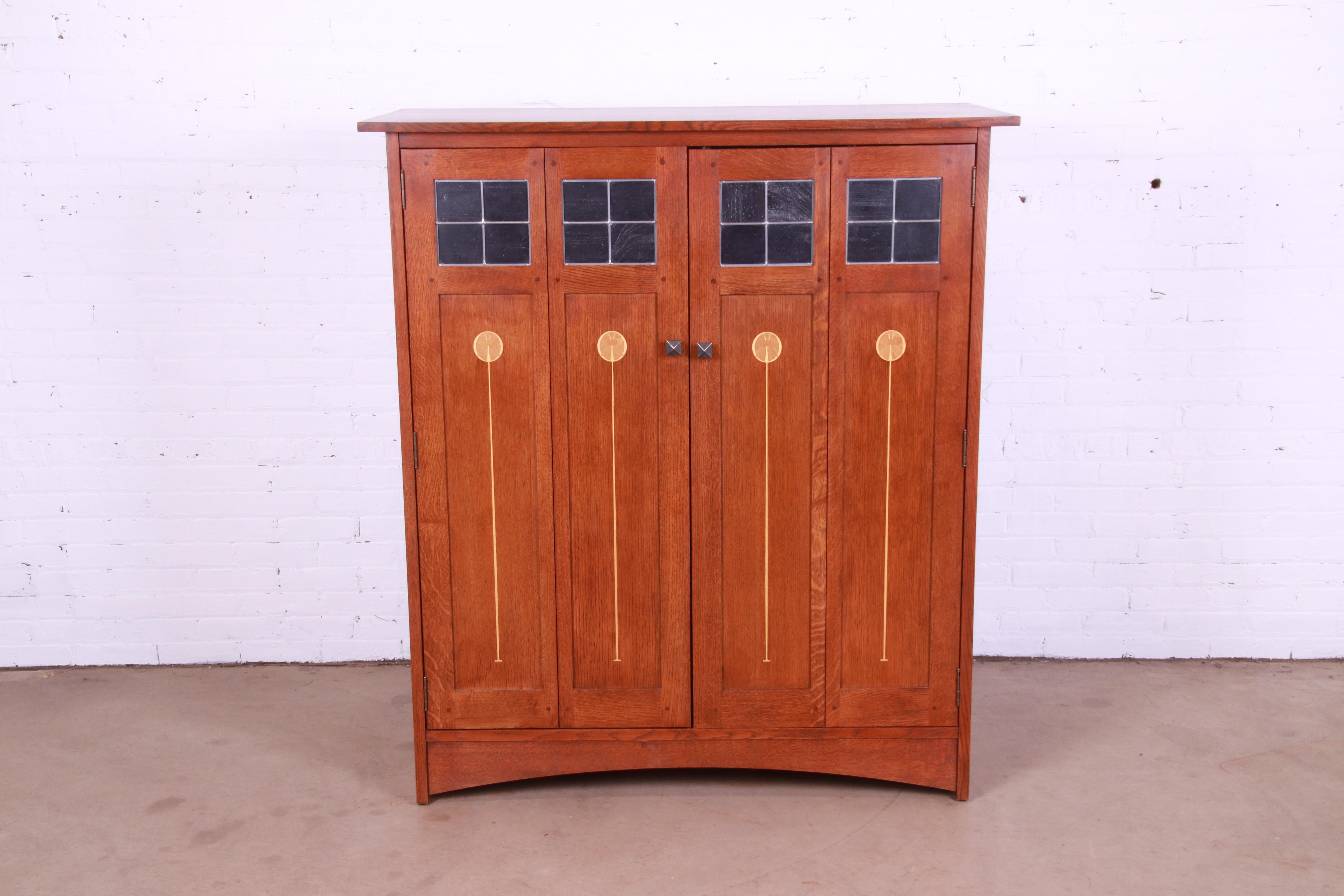 An exceptional Arts & Crafts style media cabinet

By Stickley, 