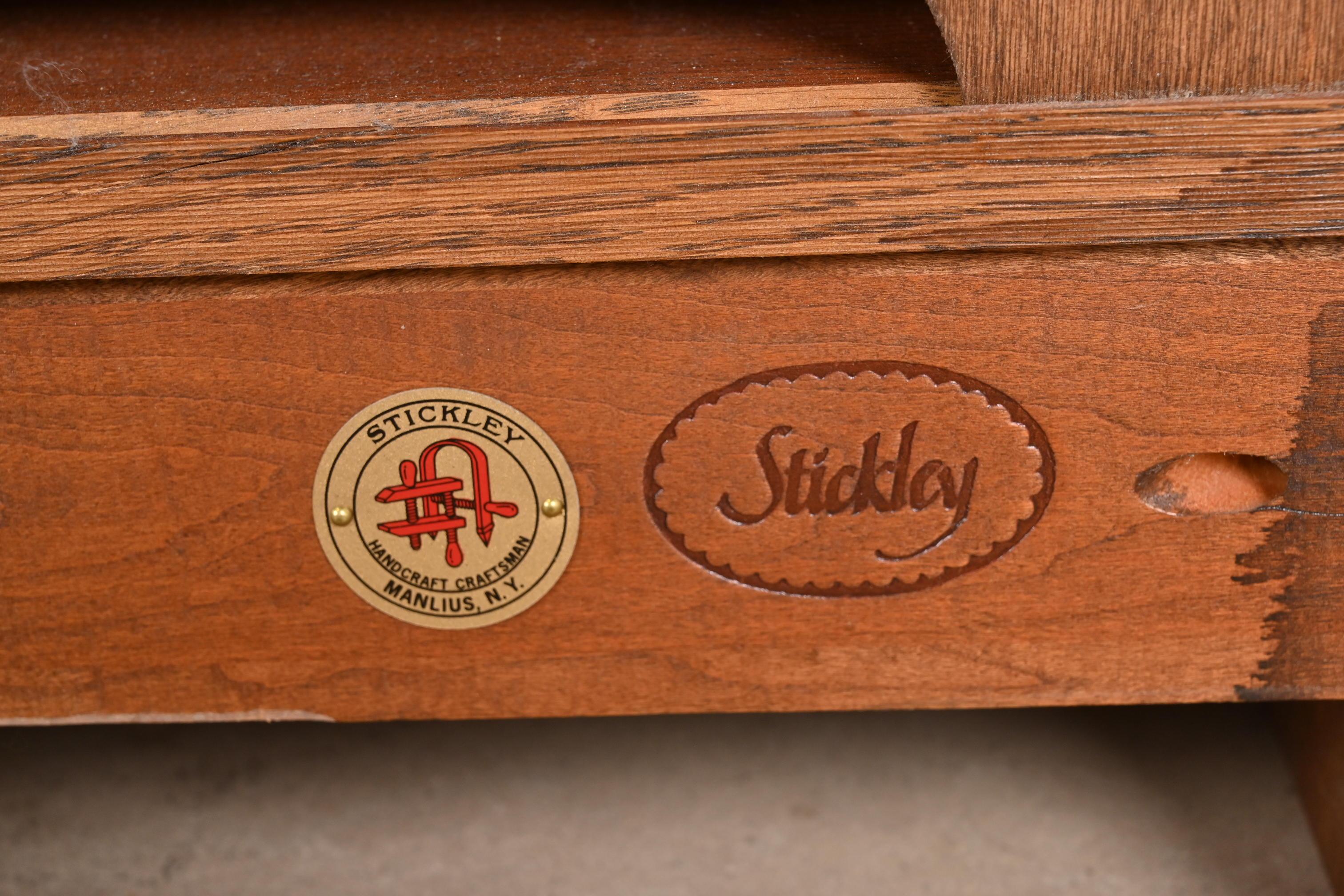Stickley Harvey Ellis Arts & Crafts Inlaid Oak Media Console or Credenza 7