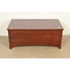 Stickley Harvey Ellis Collection Arts & Crafts Inlaid Cherry Wood Coffee Table