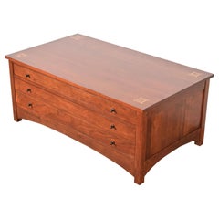 Stickley Harvey Ellis Collection Arts & Crafts Inlaid Cherry Wood Coffee Table