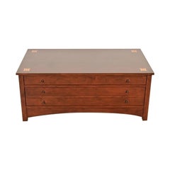 Stickley Harvey Ellis Collection Arts & Crafts Inlaid Cherry Wood Coffee Table