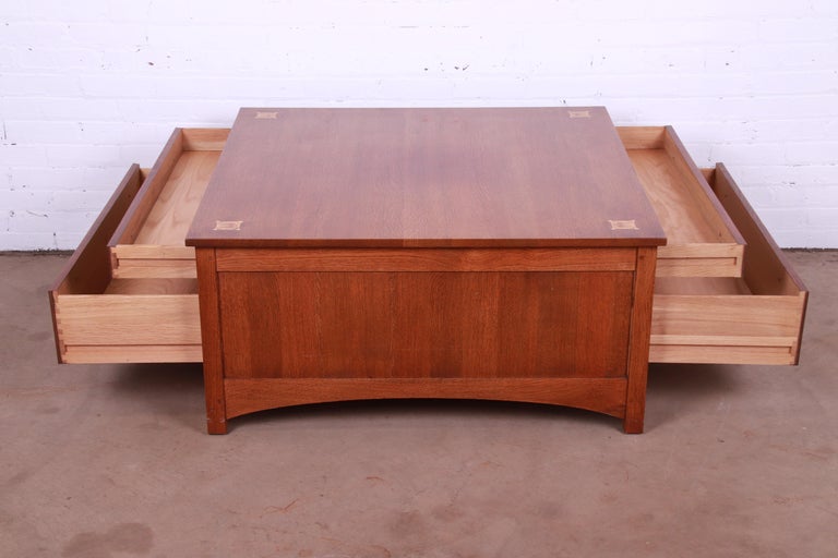 Stickley Harvey Ellis Collection Arts and Crafts Inlaid Solid Oak