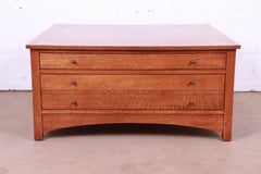 Stickley Harvey Ellis Collection Arts & Crafts Inlaid Solid Oak Cocktail Table