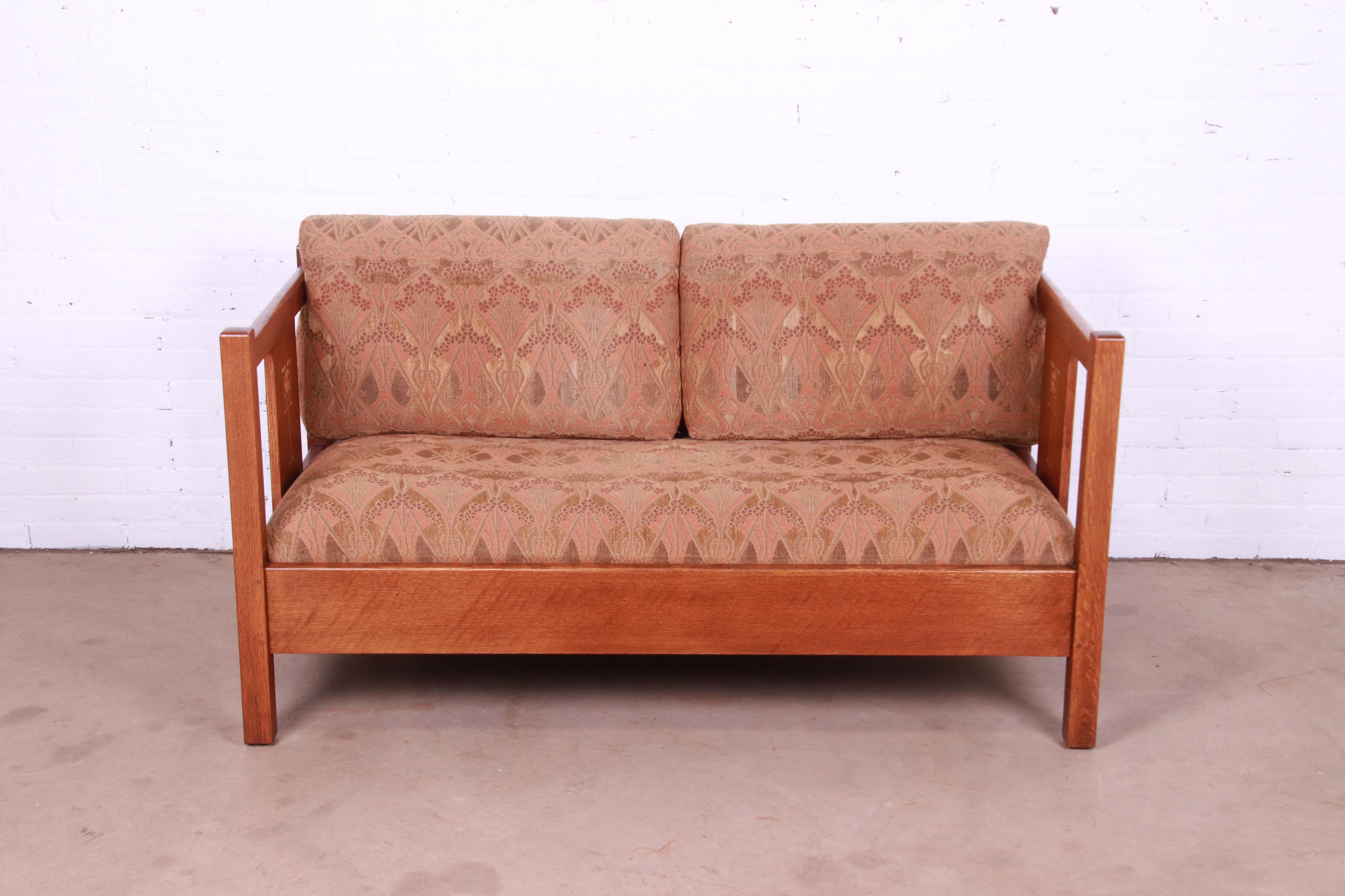 A gorgeous Mission or Arts & Crafts style loveseat

By Stickley, 