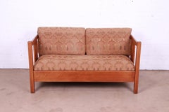 Stickley Harvey Ellis Collection Arts & Crafts Inlaid Solid Oak Loveseat
