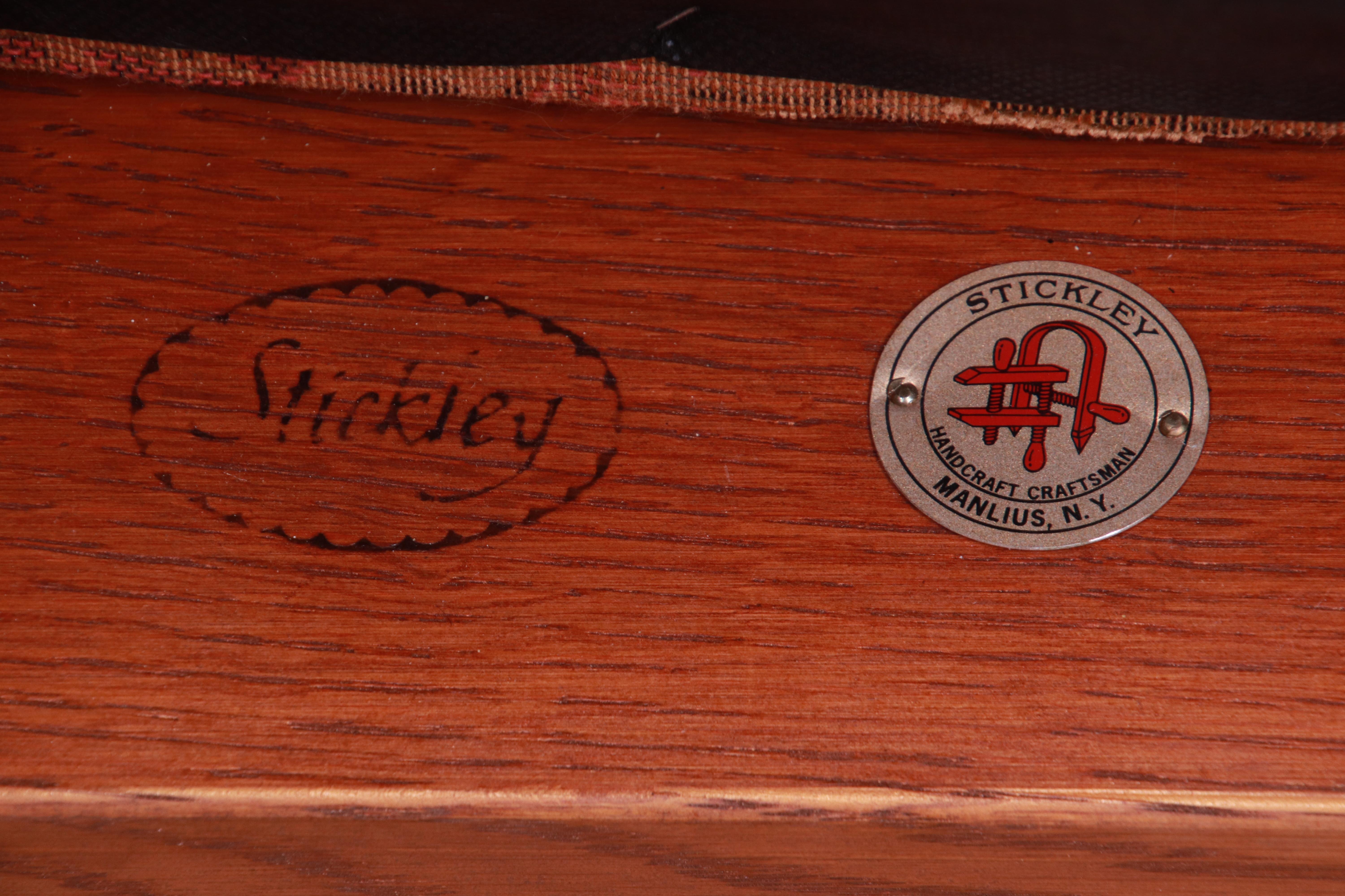 Stickley Harvey Ellis Collection Arts & Crafts Inlaid Solid Oak Sofa 9