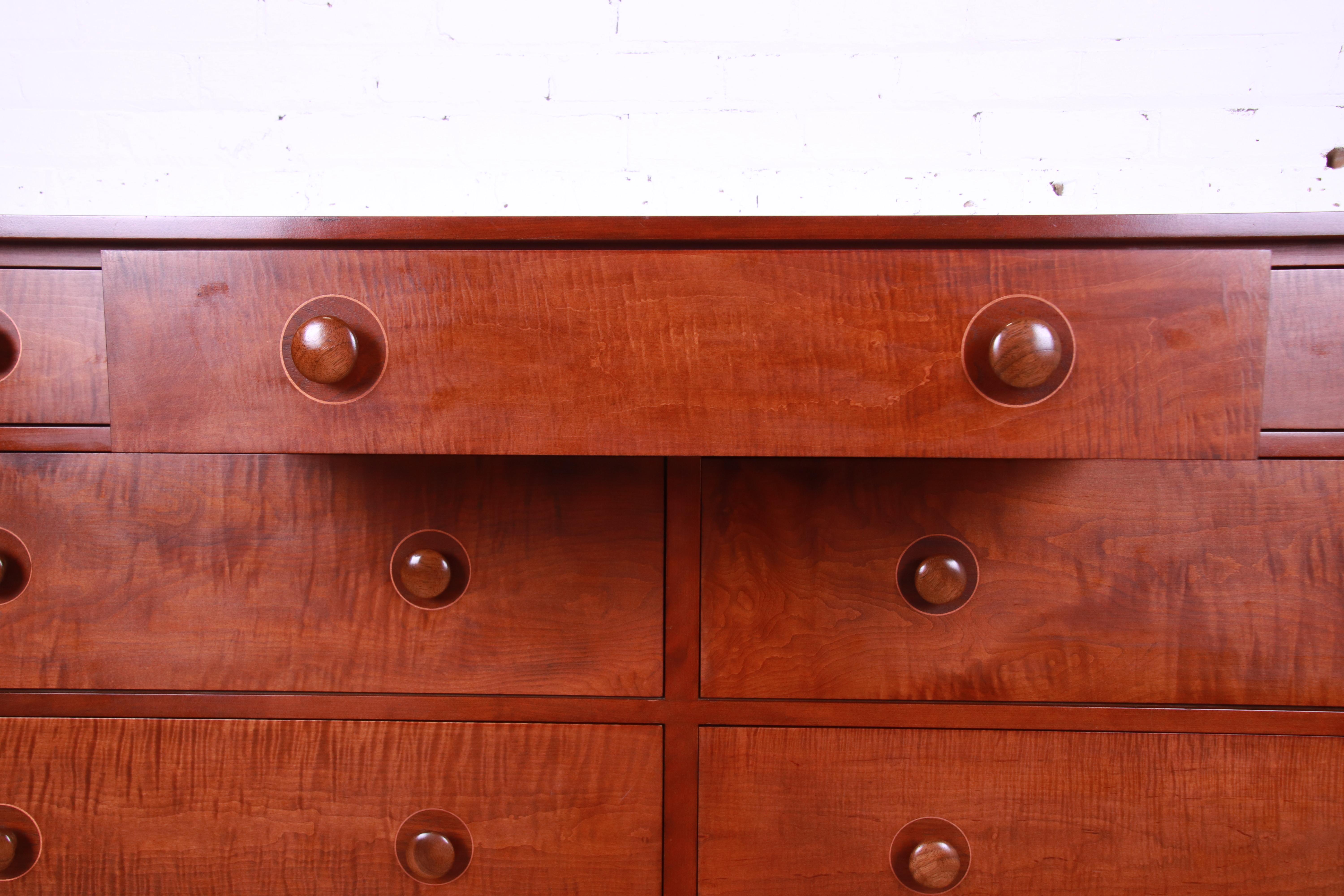 Stickley Harvey Ellis Collection Cherry Wood and Tiger Maple Dresser 2