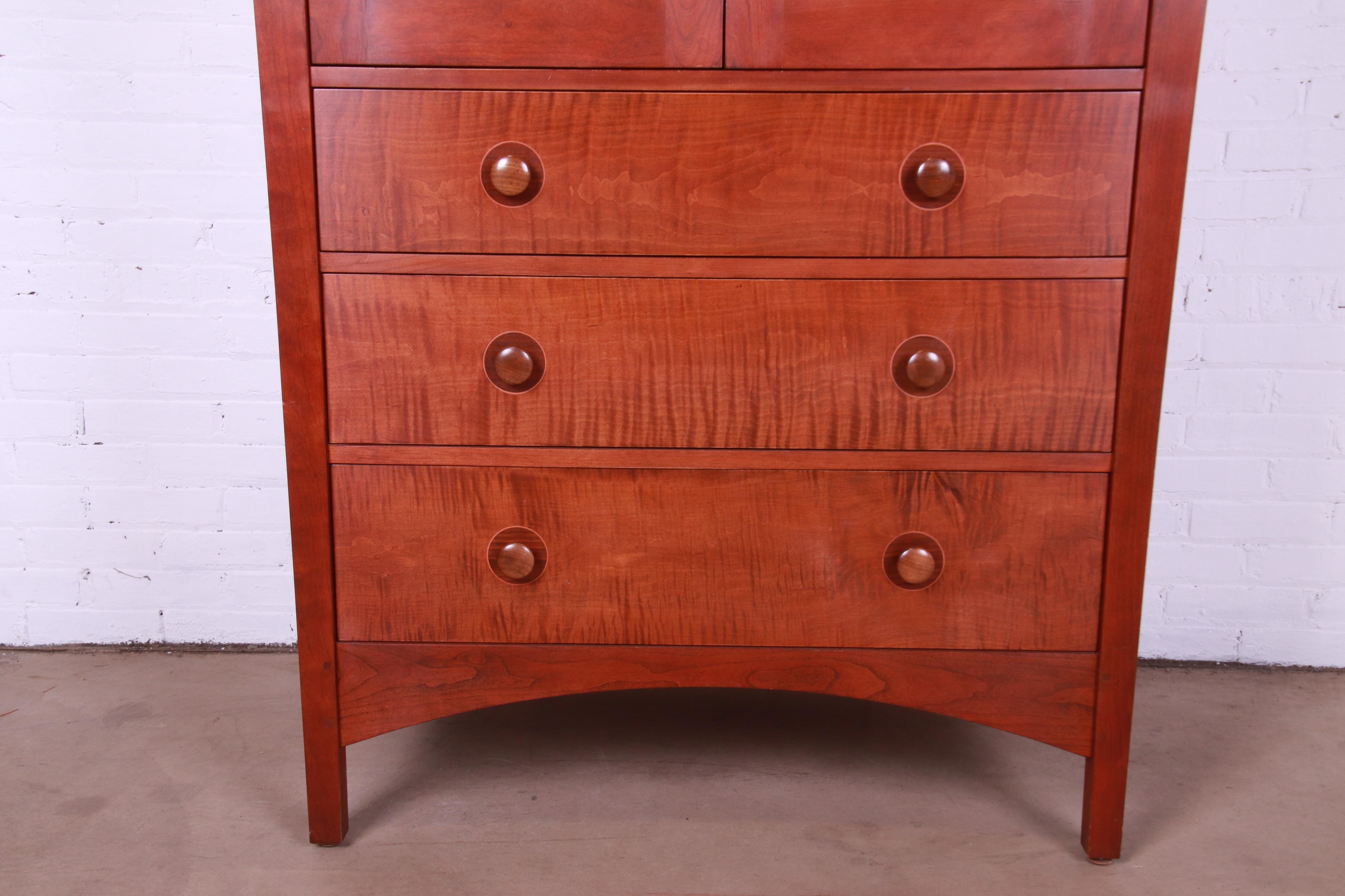 Stickley Harvey Ellis Collection Cherry Wood and Tiger Maple Gentleman's Chest 1