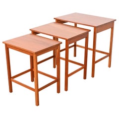 Stickley Harvey Ellis Collection Inlaid Cherry Wood Arts & Crafts Side Tables