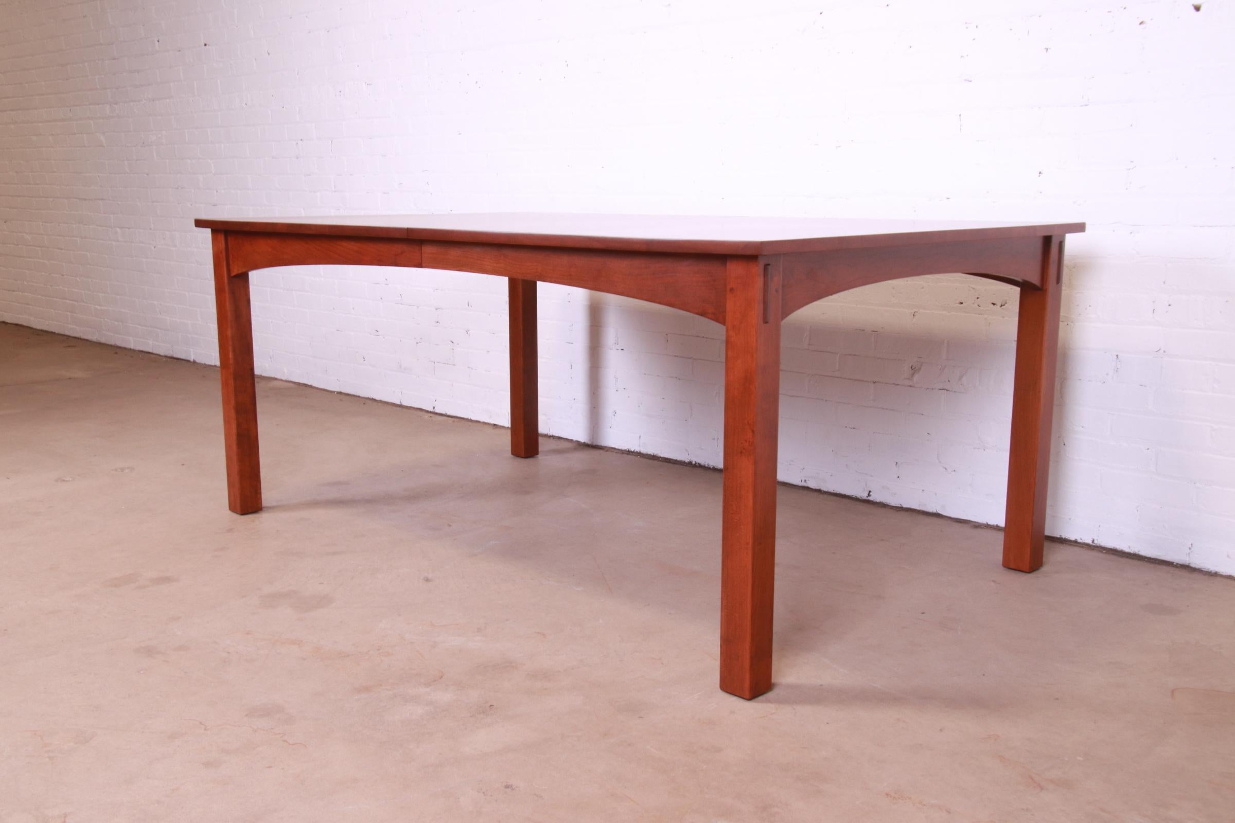 Stickley Harvey Ellis Collection Inlaid Cherry Wood Dining Table, Refinished 7