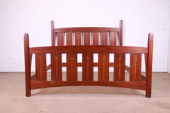 Stickley Harvey Ellis Collection Inlaid Cherry Wood King Size Bed