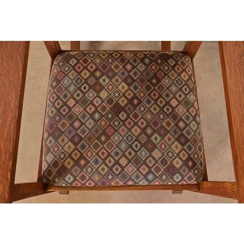 Stickley Harvey Ellis Collection Mission Arts & Crafts Inlaid Oak Schaukelstuhl im Angebot 1