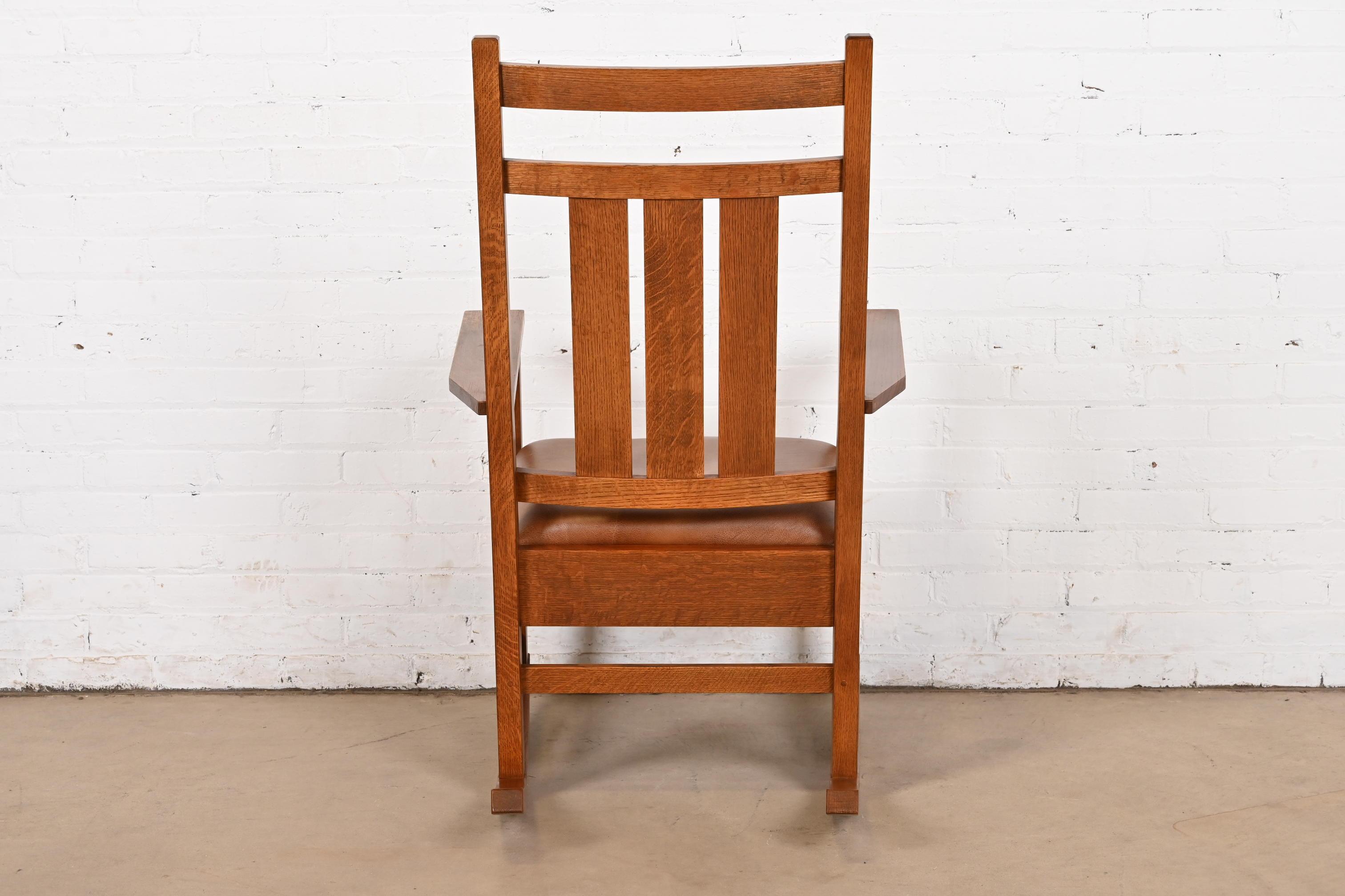 Stickley Harvey Ellis Collection Mission Arts & Crafts Rocking Chair For Sale 3