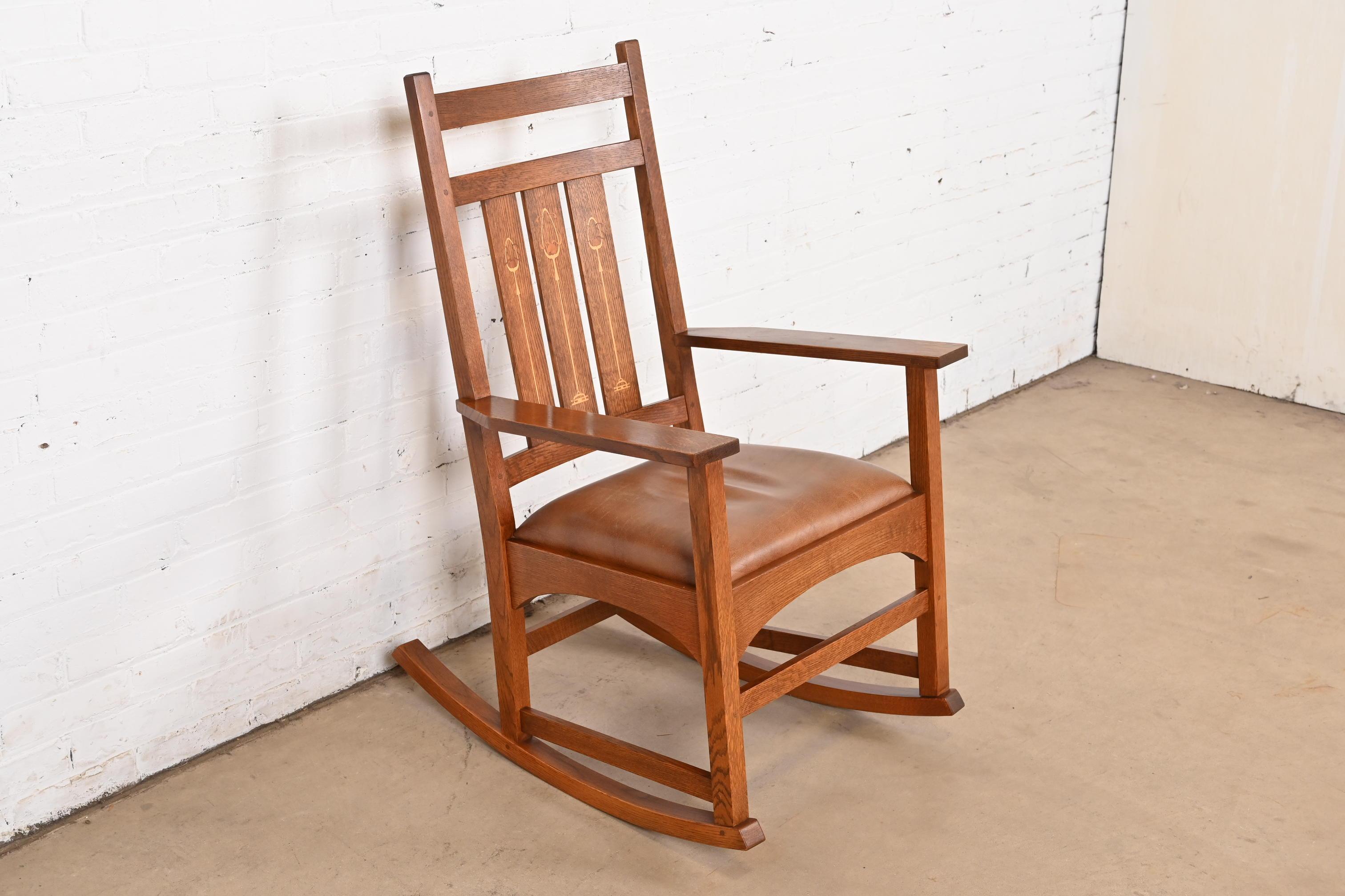 Contemporary Stickley Harvey Ellis Collection Mission Arts & Crafts Rocking Chair For Sale
