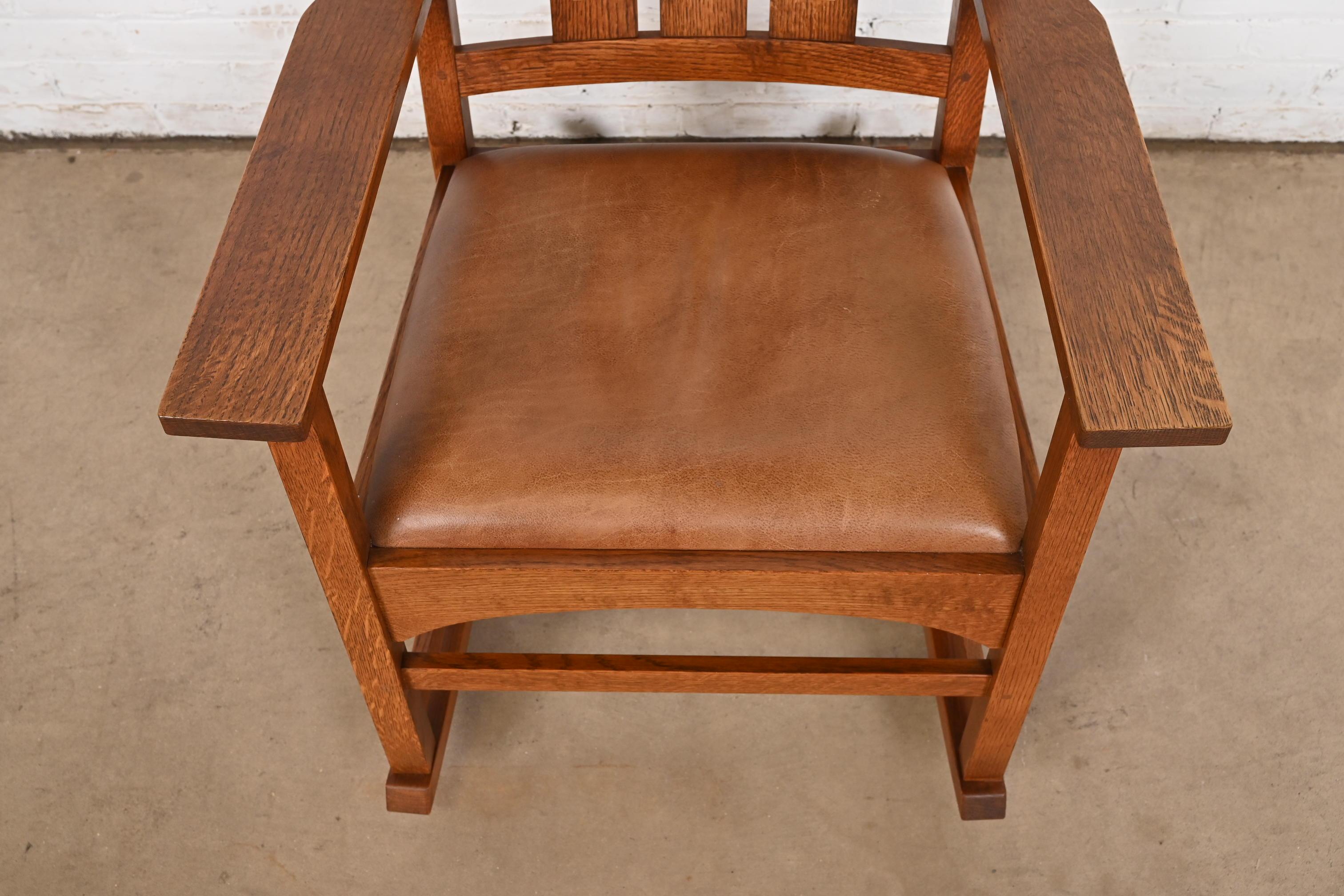 Stickley Harvey Ellis Collection Mission Arts & Crafts Rocking Chair For Sale 1