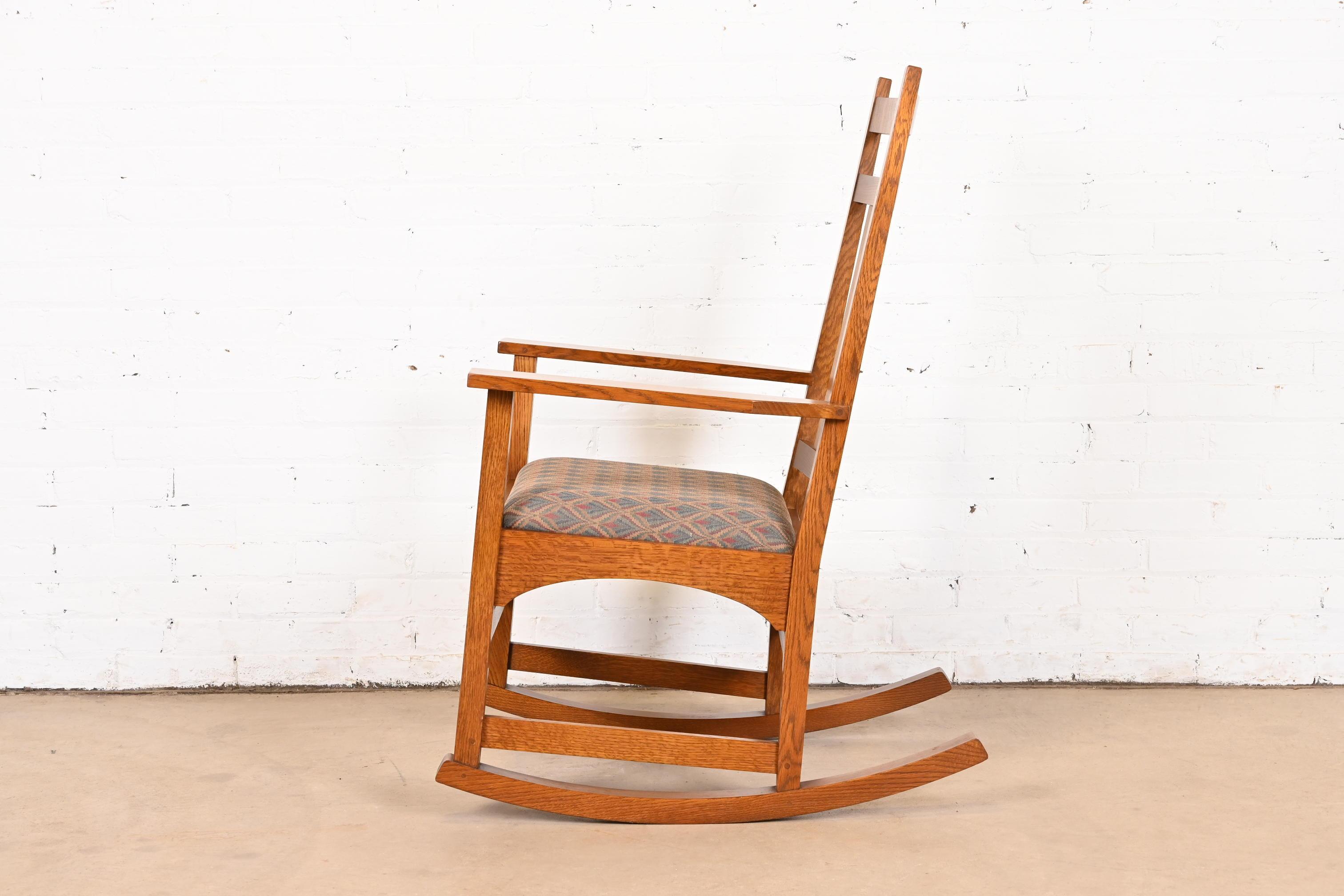 Stickley Harvey Ellis Collection Mission Oak Arts & Crafts Rocking Chair For Sale 3