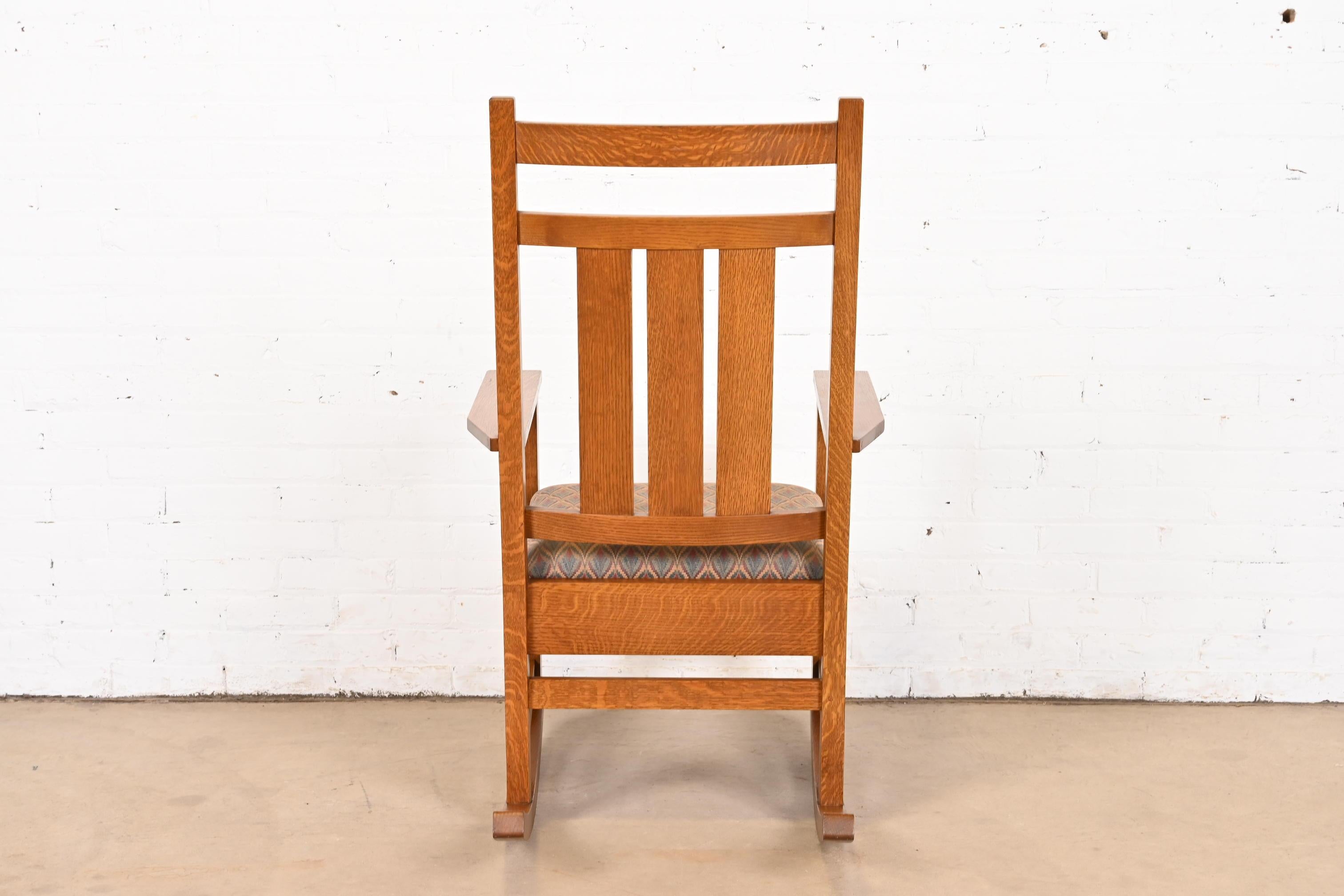 Stickley Harvey Ellis Collection Mission Oak Arts & Crafts Rocking Chair For Sale 4