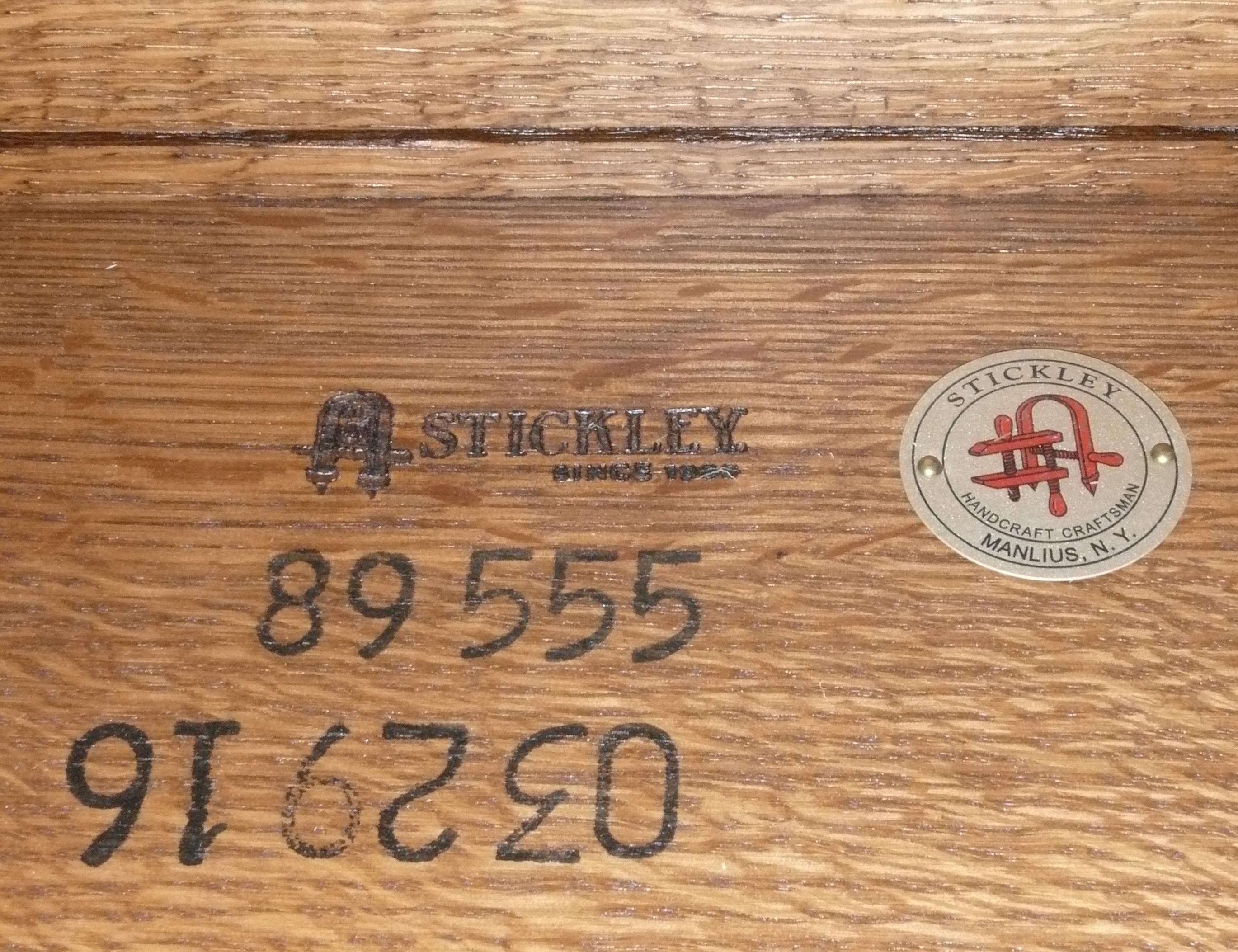 Late 20th Century Stickley Harvey Ellis Inlaid Bookshelf Mission Oak Arts Crafts For Sale